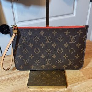 Louis Vuitton Brown and Tan Monogram Pochette